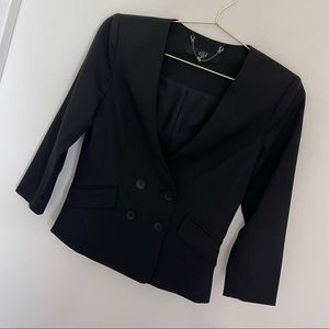 Tibi New York Two Button Wool Blazer 3/4 Sleeve S
